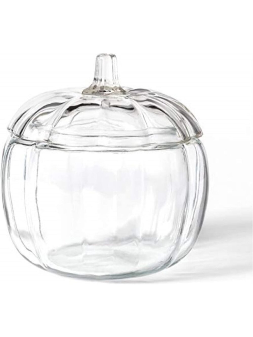 Chic Glass Pumpkin Candy Jar - Decorative Fall Decor & Storage for Treats